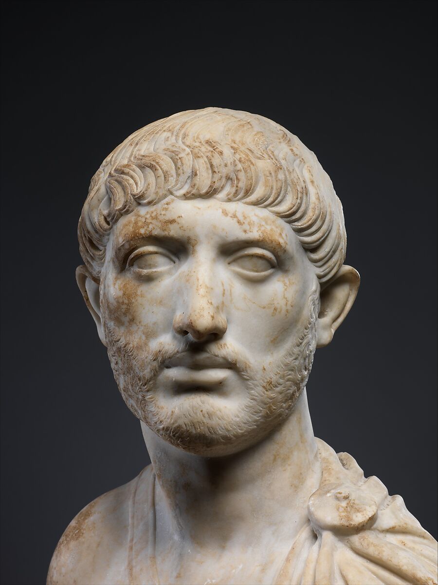 Marble portrait bust of a man, Marble, Roman