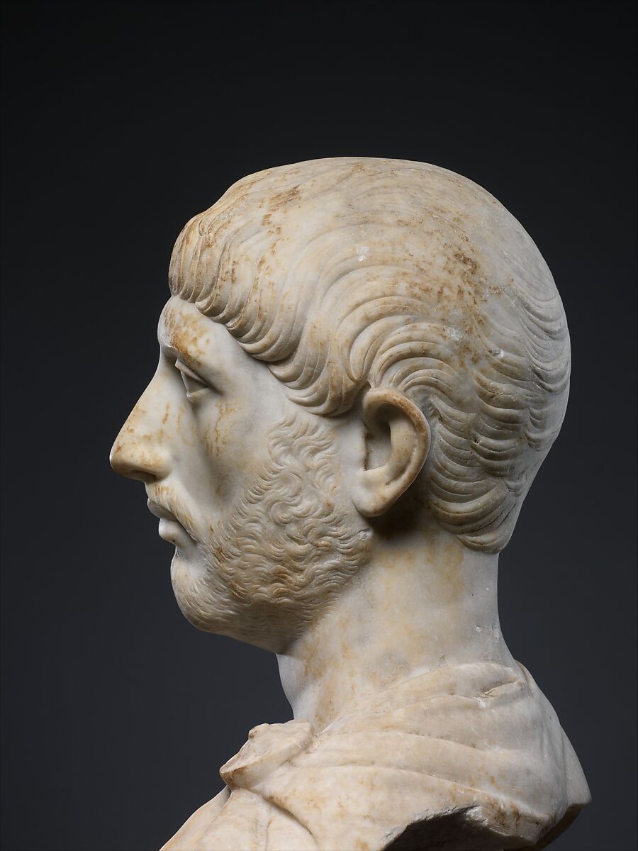 Marble portrait bust of a man, Marble, Roman