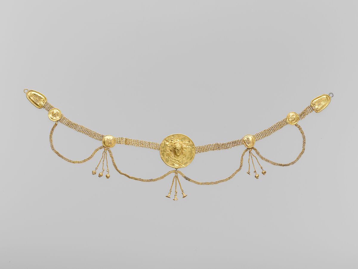 Gold necklace, Gold, Greek, South Italian, Tarentine