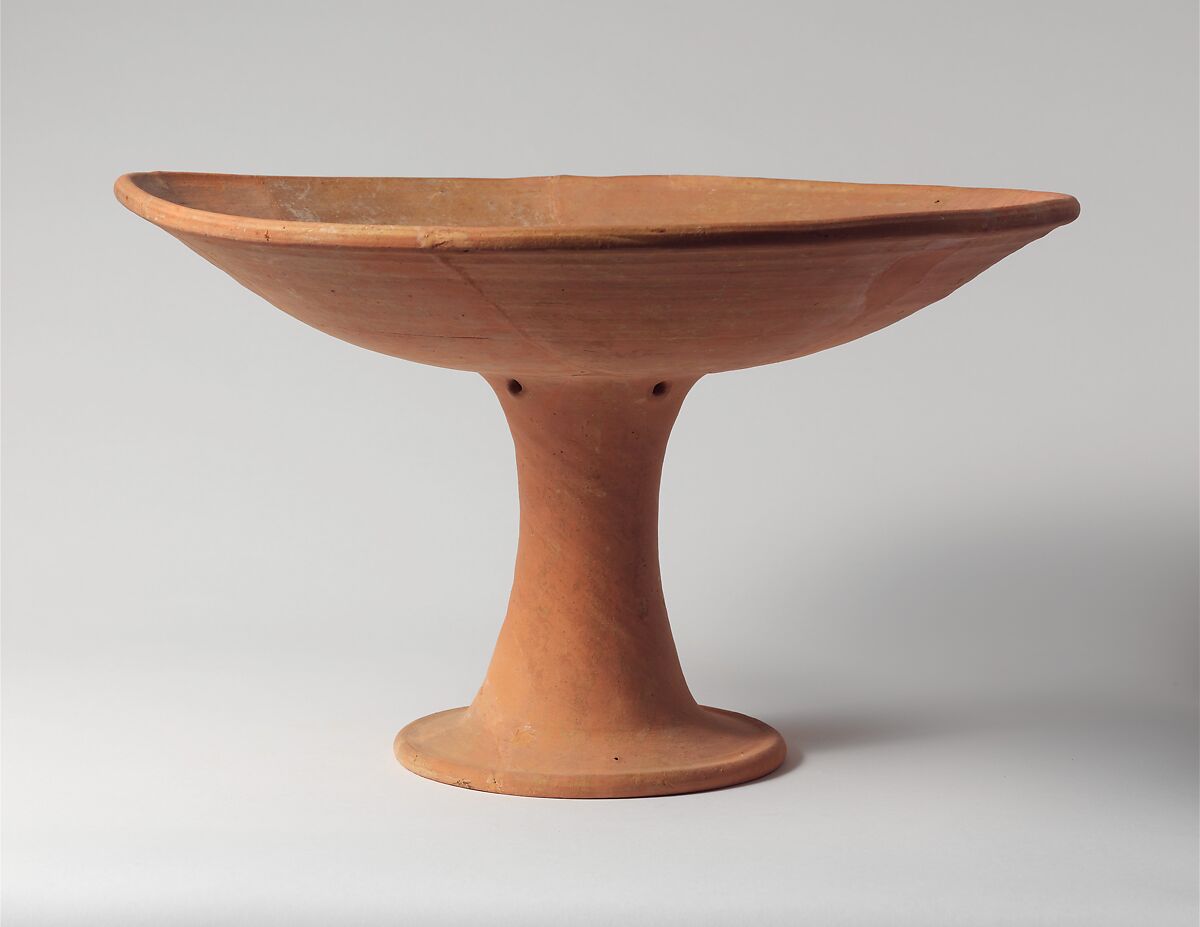 Terracotta stemmed dish, Terracotta, Lydian 