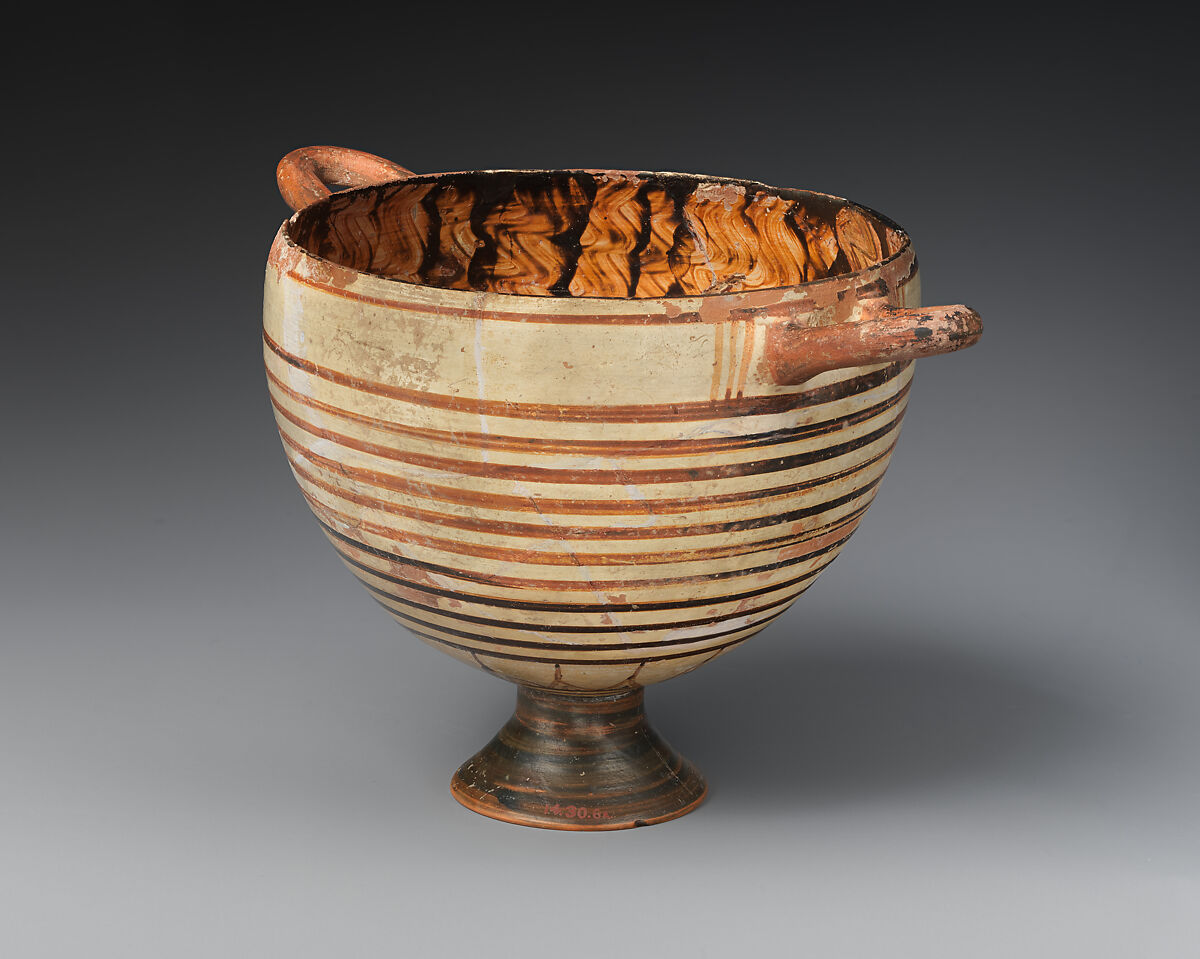 Terracotta skyphos (drinking cup), Terracotta, Lydian