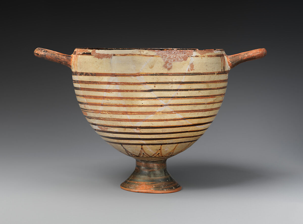 Terracotta skyphos (drinking cup), Terracotta, Lydian