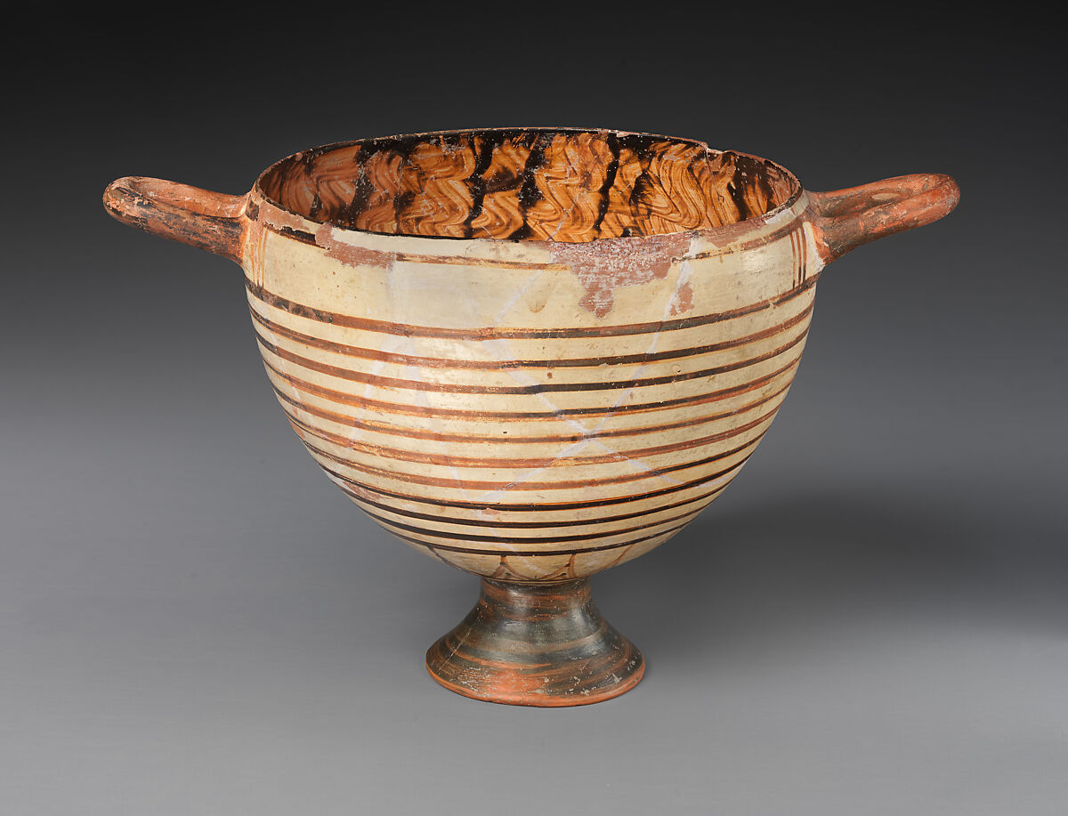 Terracotta skyphos (drinking cup), Terracotta, Lydian