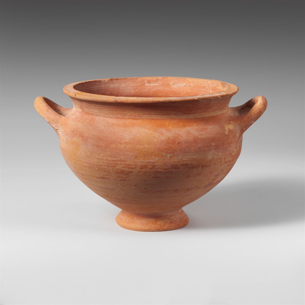 Terracotta skyphos (deep drinking cup) with lid, Terracotta, Lydian
