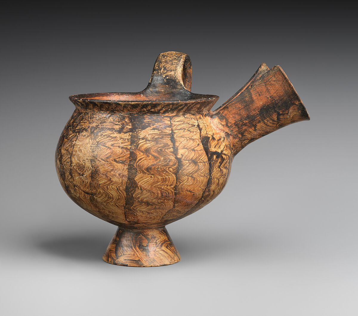Terracotta jug with an oversize spout, Terracotta, Lydian