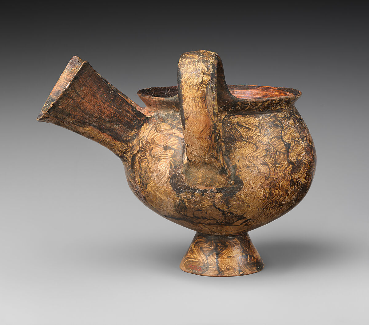 Terracotta jug with an oversize spout, Terracotta, Lydian