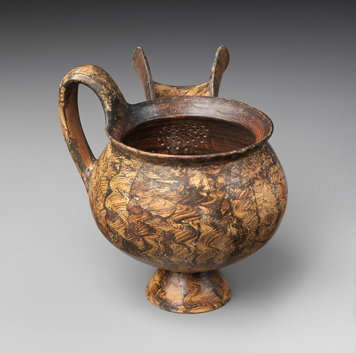 Terracotta jug with an oversize spout, Terracotta, Lydian