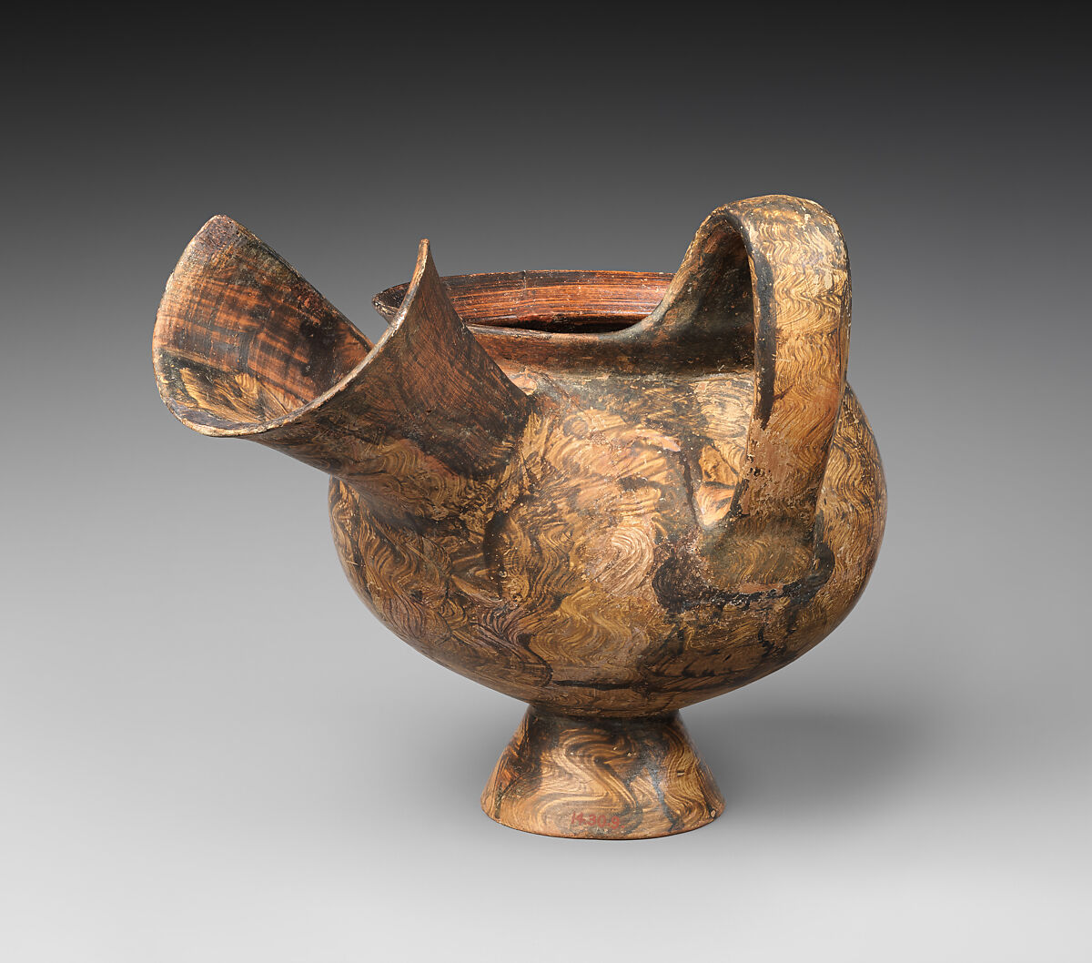 Terracotta jug with an oversize spout, Terracotta, Lydian