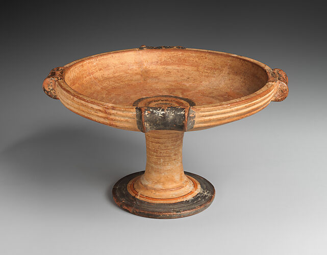 Terracotta stemmed dish