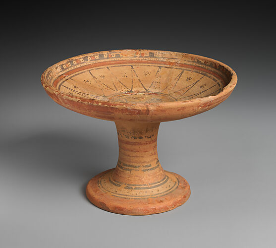 Terracotta stemmed dish