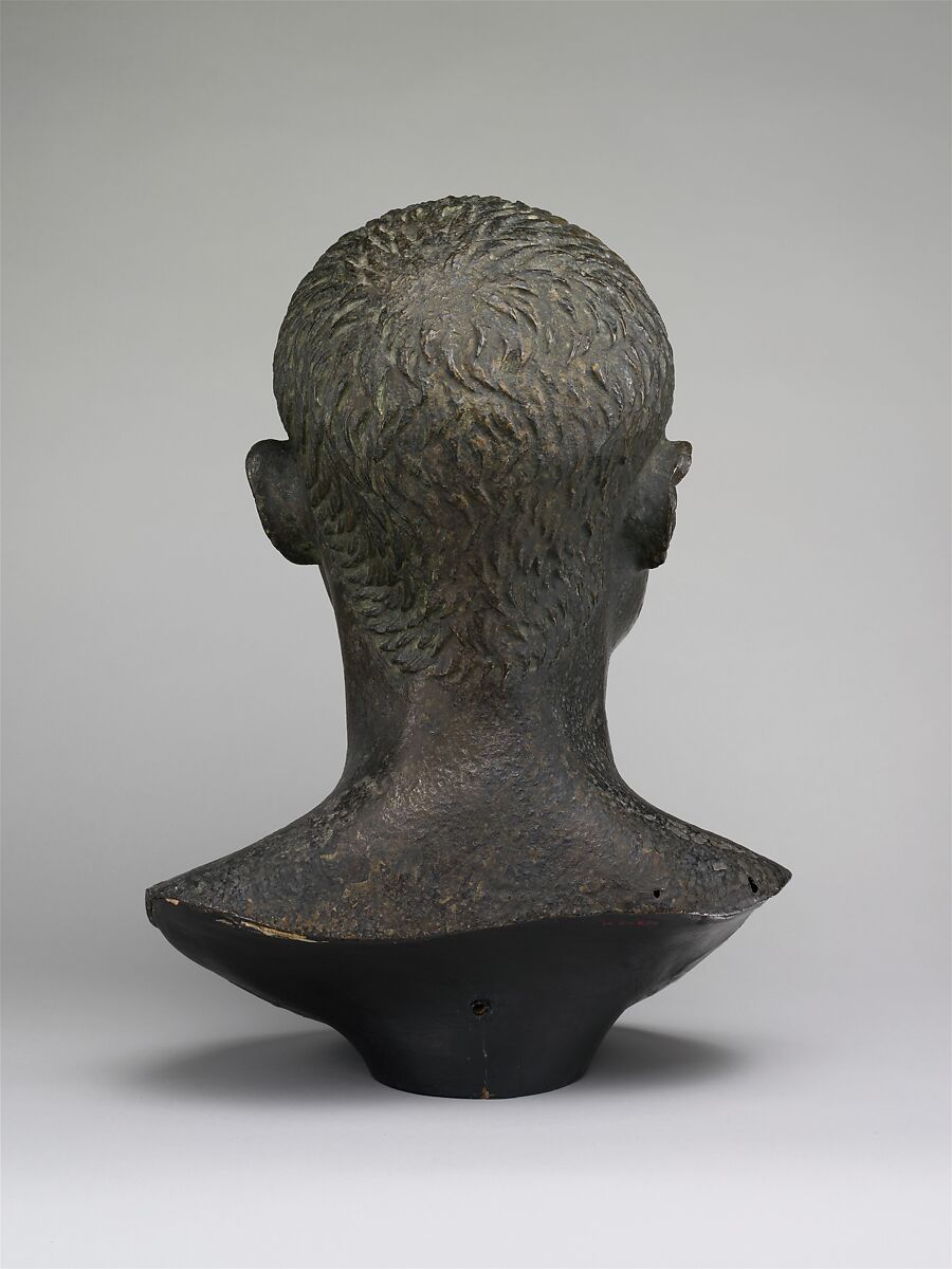 Bronze portrait bust of a man, Bronze, Roman