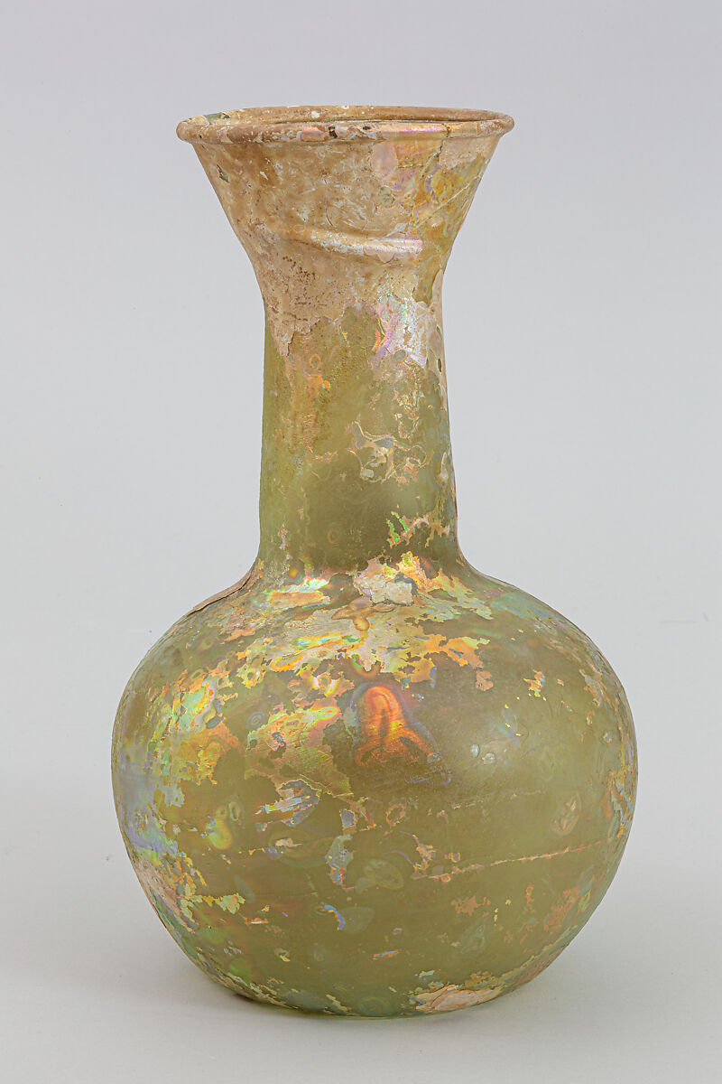 Glass bottle, Glass, Roman 