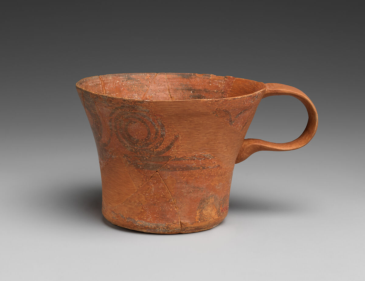 Terracotta one-handled cup, Terracotta, Minoan
