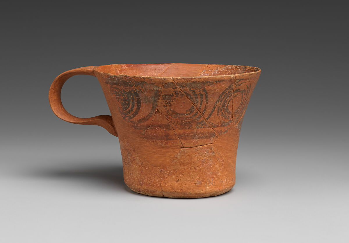 Terracotta one-handled cup, Terracotta, Minoan 