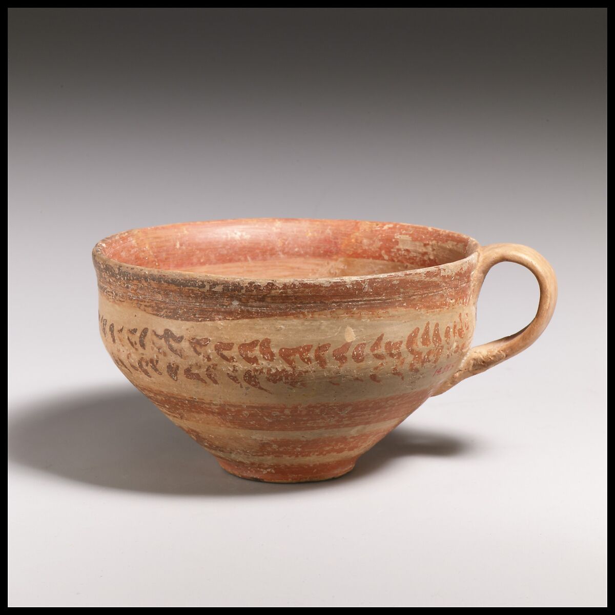 Terracotta hemispherical cup, Terracotta, Minoan