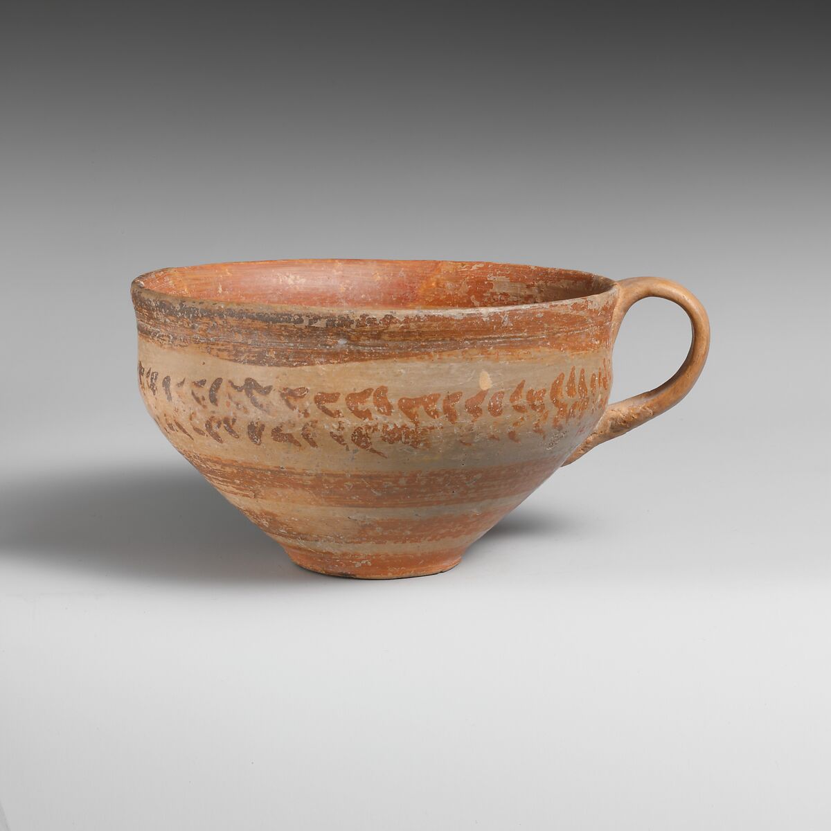 Terracotta hemispherical cup, Terracotta, Minoan 