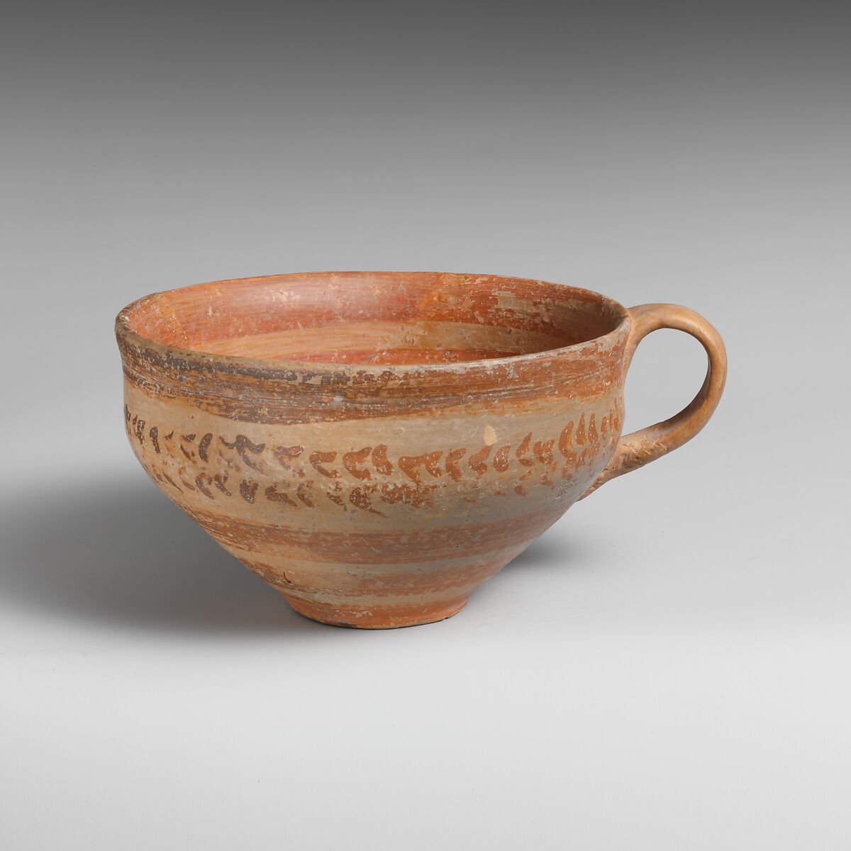 Terracotta hemispherical cup, Terracotta, Minoan