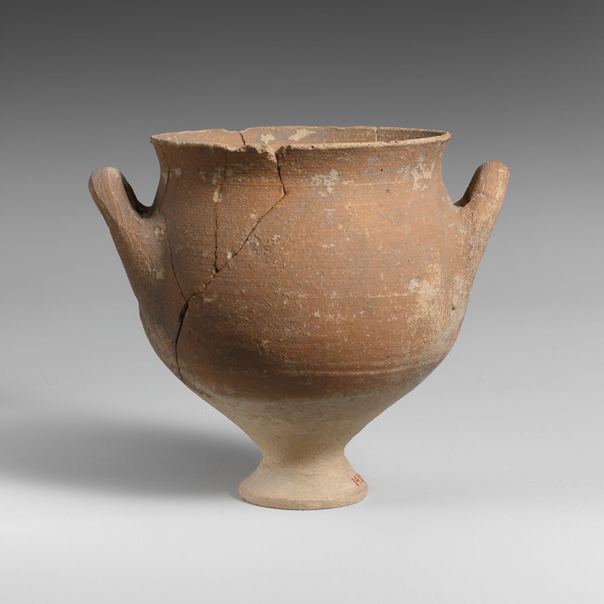 Terracotta deep skyphos (drinking cup), Terracotta, Greek, Cretan 