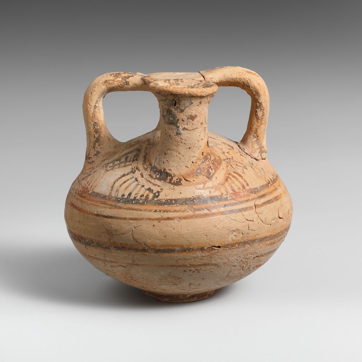 Terracotta stirrup jar, Terracotta, Minoan 