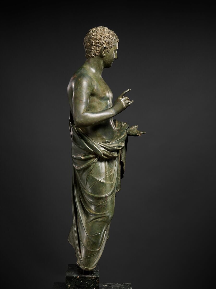 Bronze statue of an aristocratic boy, Bronze, Roman