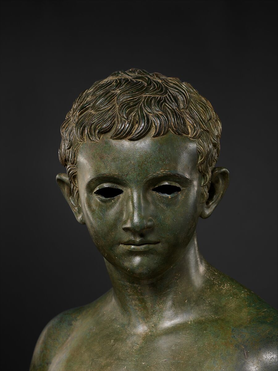 Bronze statue of an aristocratic boy, Bronze, Roman