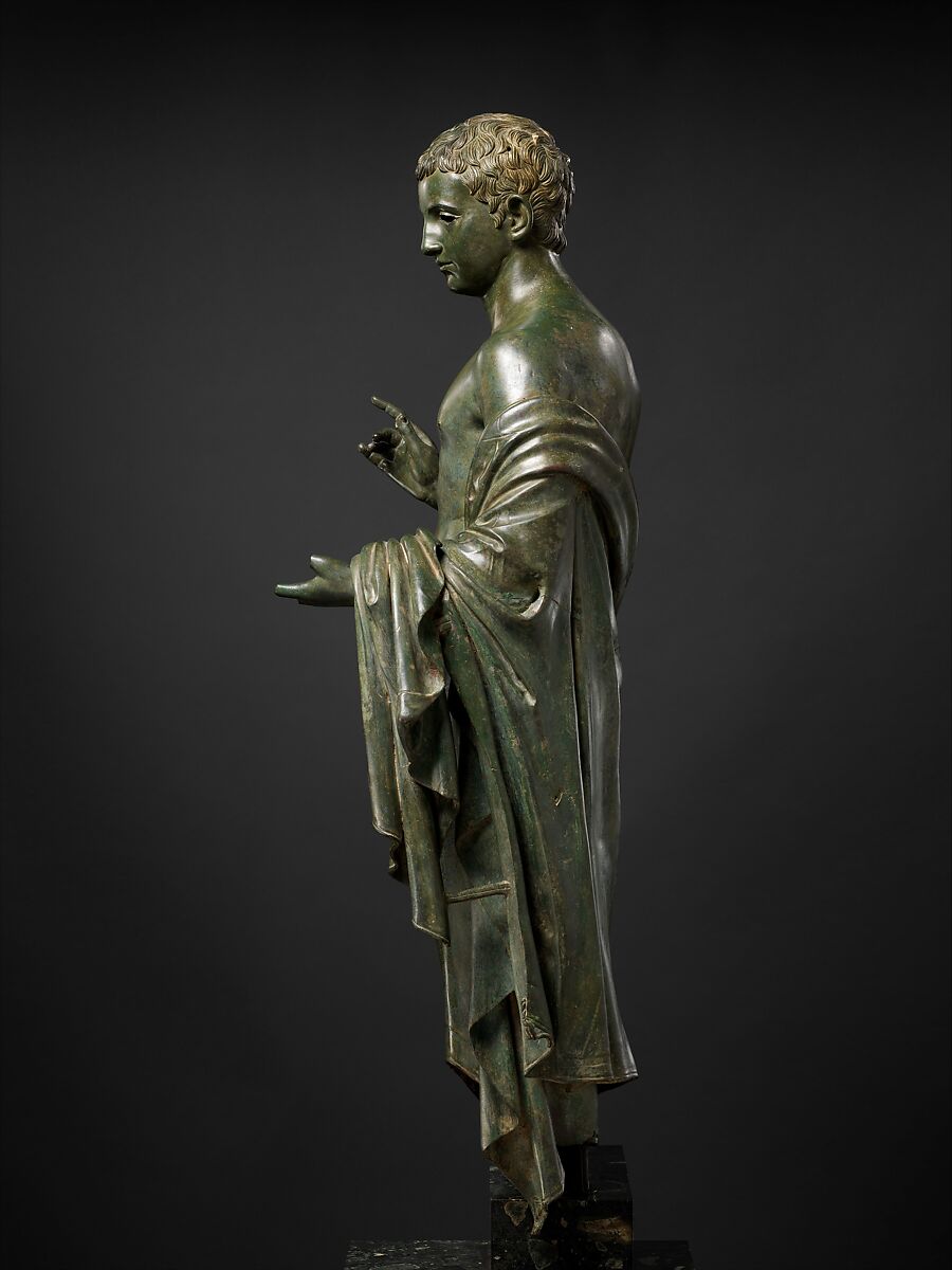 Bronze statue of an aristocratic boy, Bronze, Roman