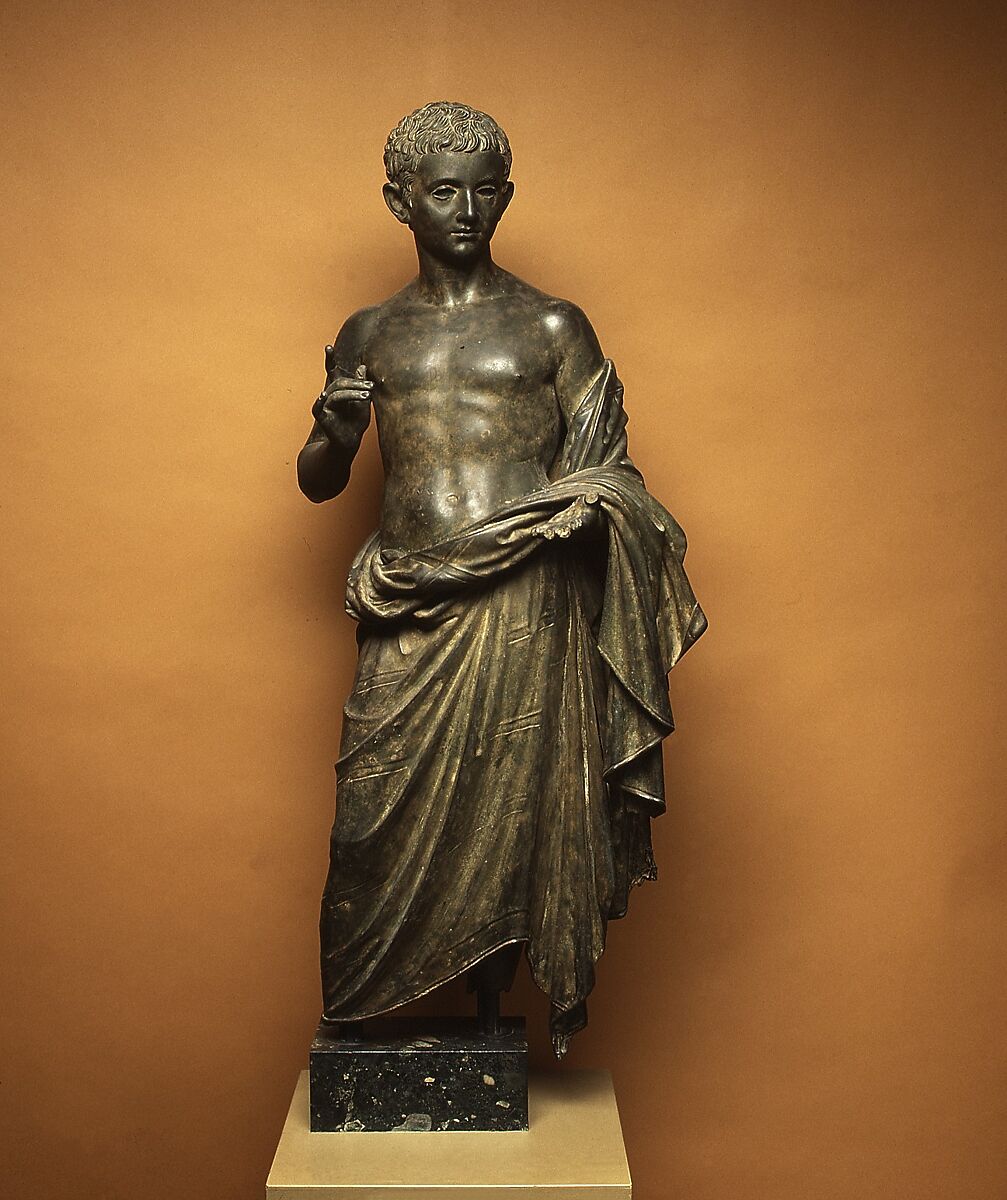 Bronze statue of an aristocratic boy, Bronze, Roman