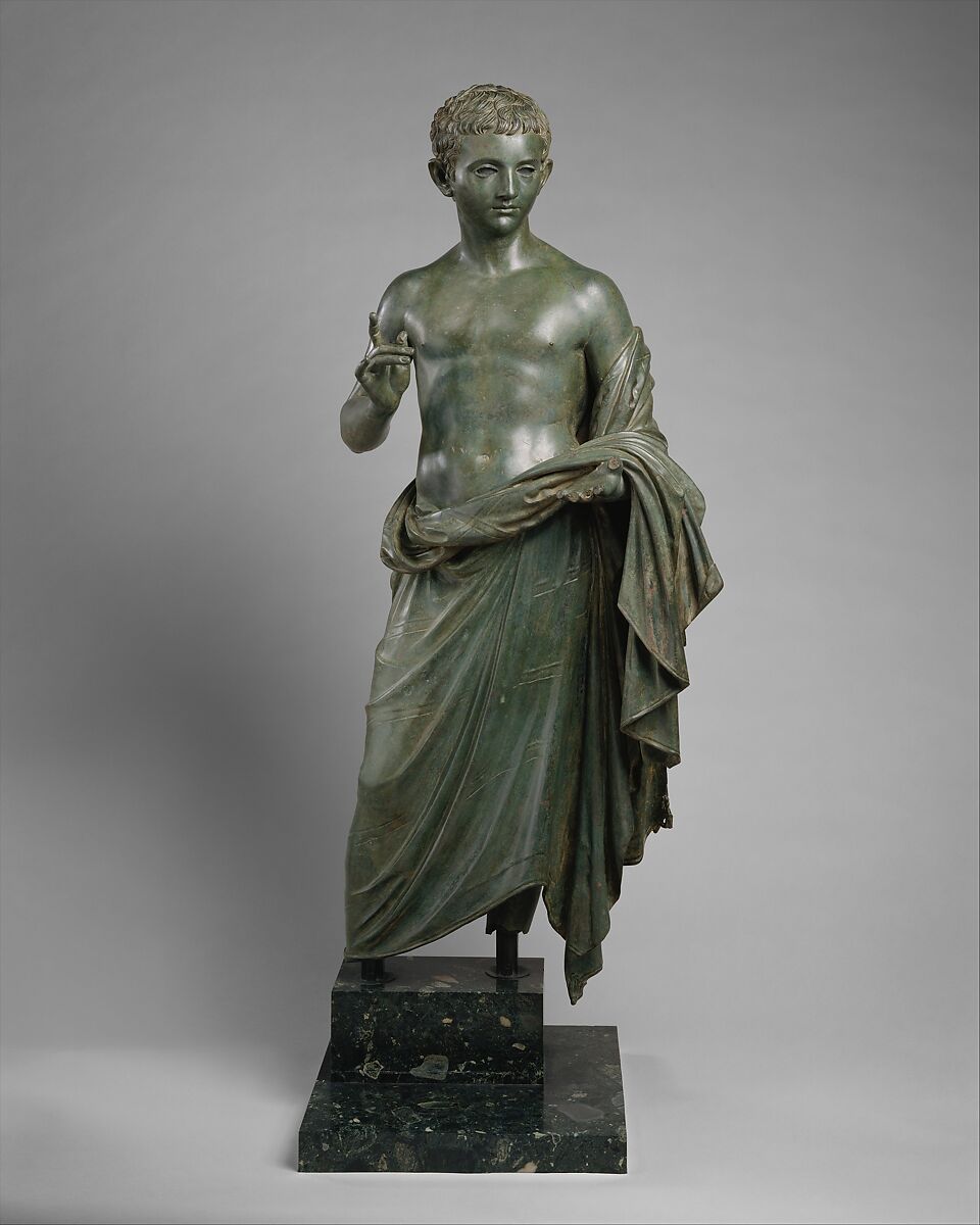 Bronze statue of an aristocratic boy, Bronze, Roman