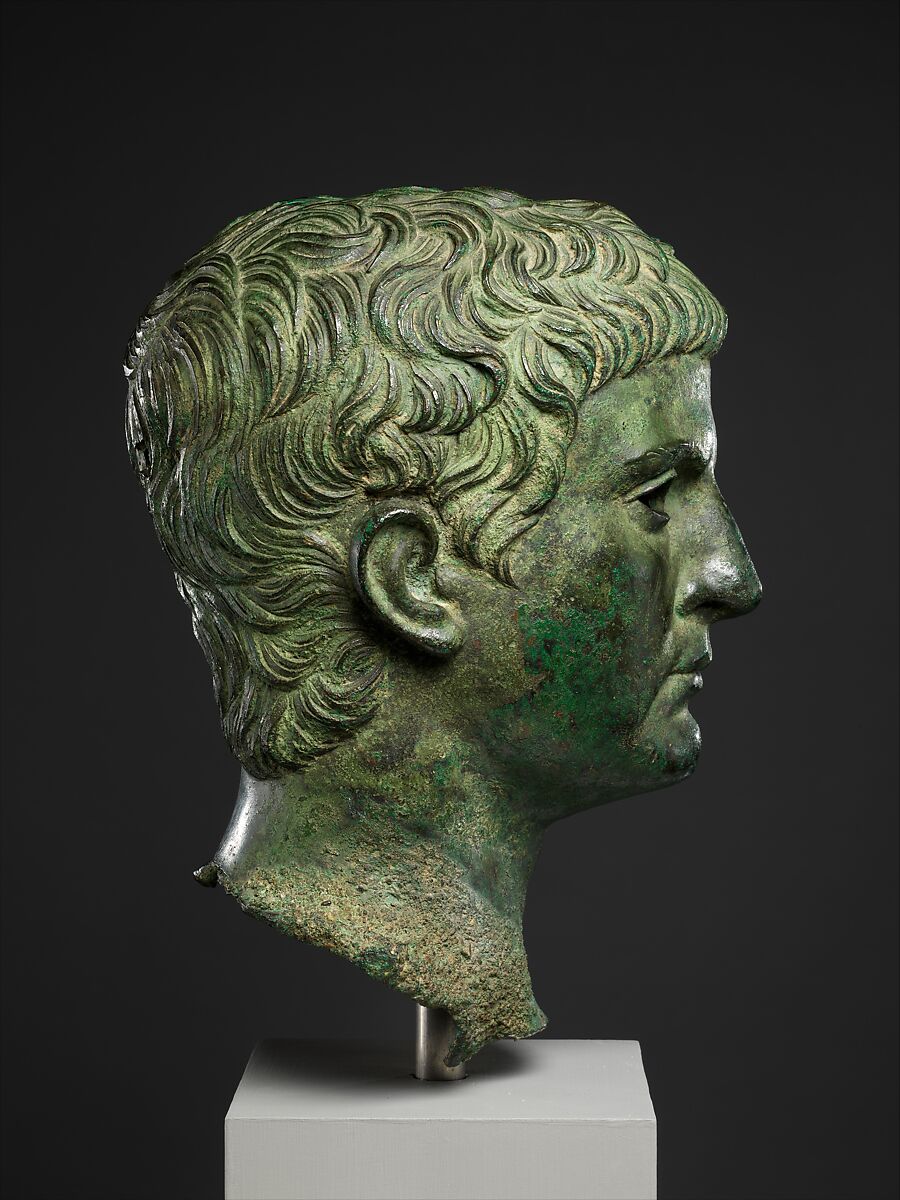 Bronze portrait of a man, Bronze, Roman