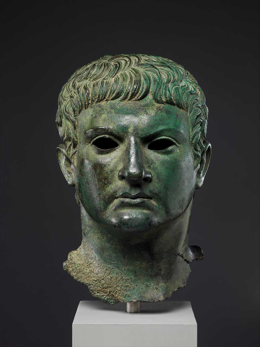 Bronze portrait of a man, Bronze, Roman