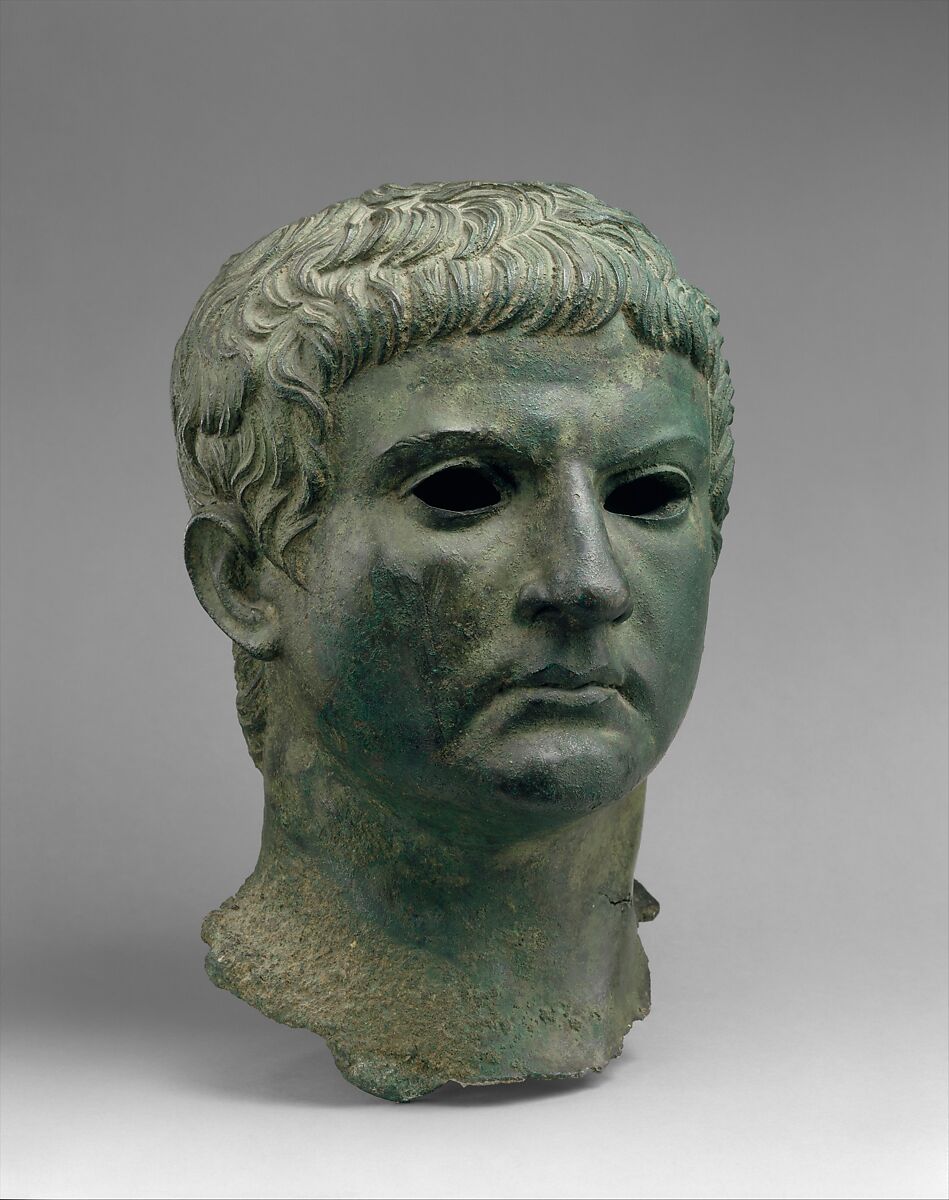 Bronze portrait of a man, Bronze, Roman
