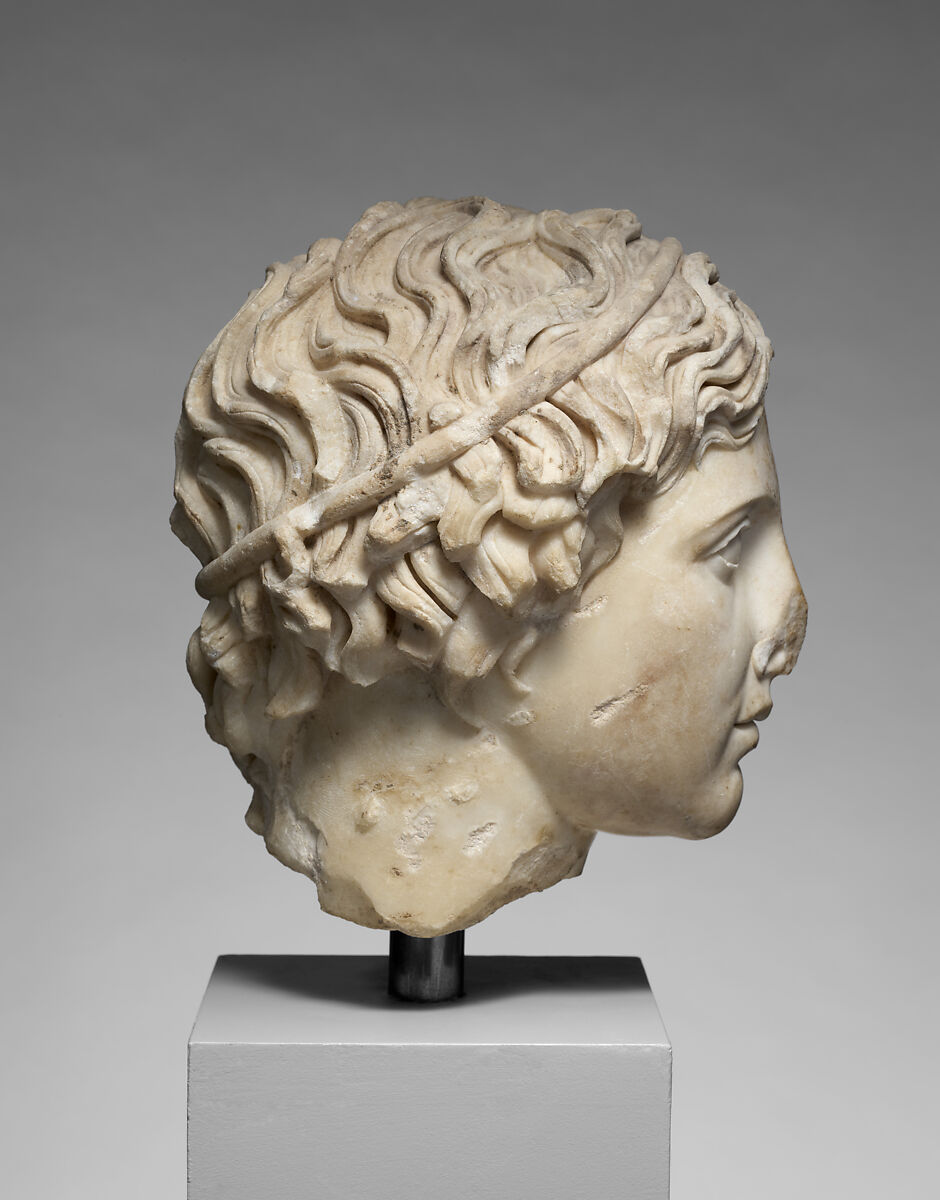 Marble head of a youth, Marble, Pentelic ?, Roman