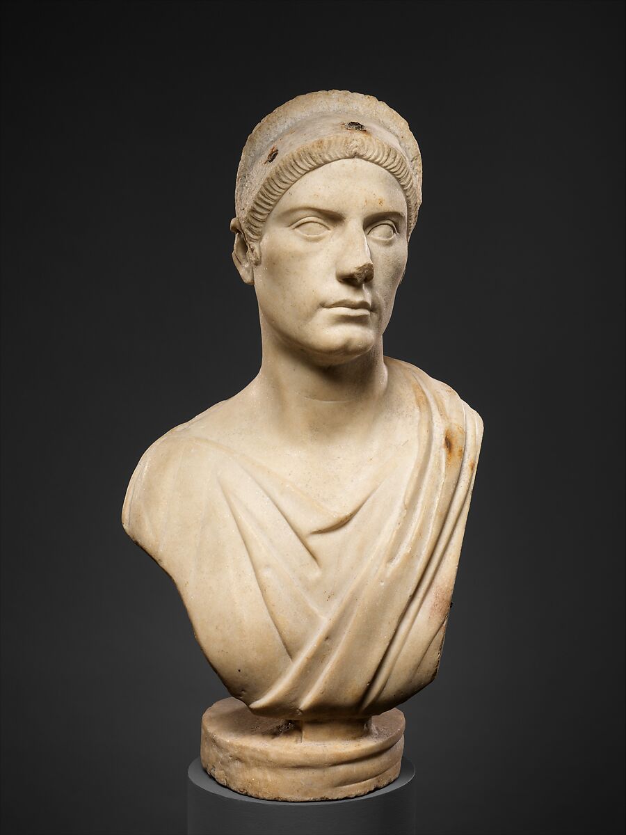 Marble bust of a woman. Roman, Late Imperial Period, mid-3rd century A.D.  On display at The Met in New York City. [3024x4032] : r/ArtefactPorn