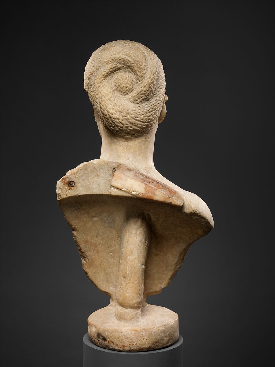 Marble portrait bust of a woman, Marble, Roman