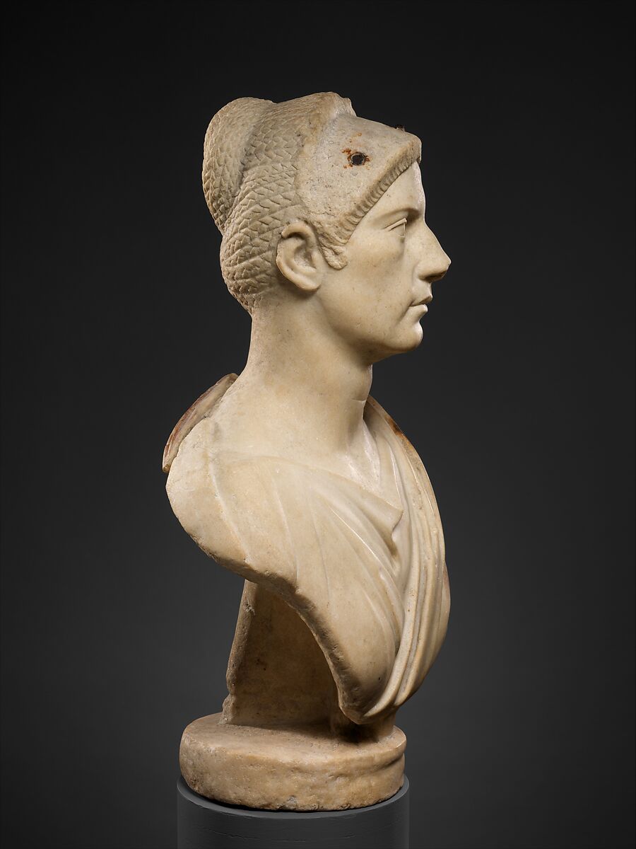 Marble portrait bust of a woman, Marble, Roman