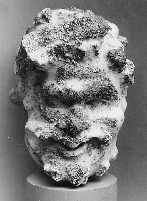Marble head of a satyr, Marble, Pentelic ?, Greek
