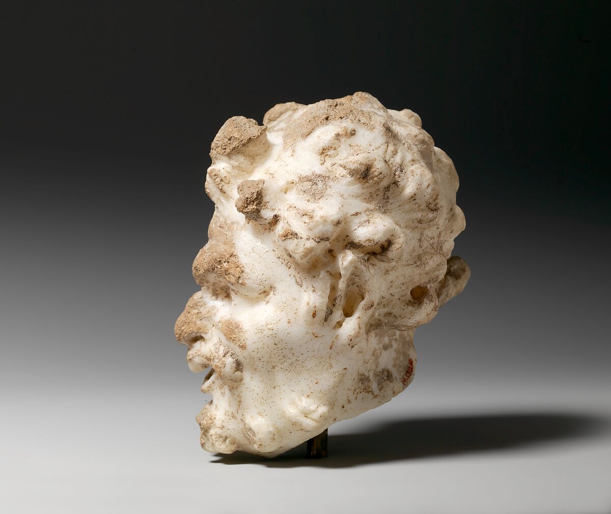 Marble head of a satyr, Marble, Pentelic ?, Greek
