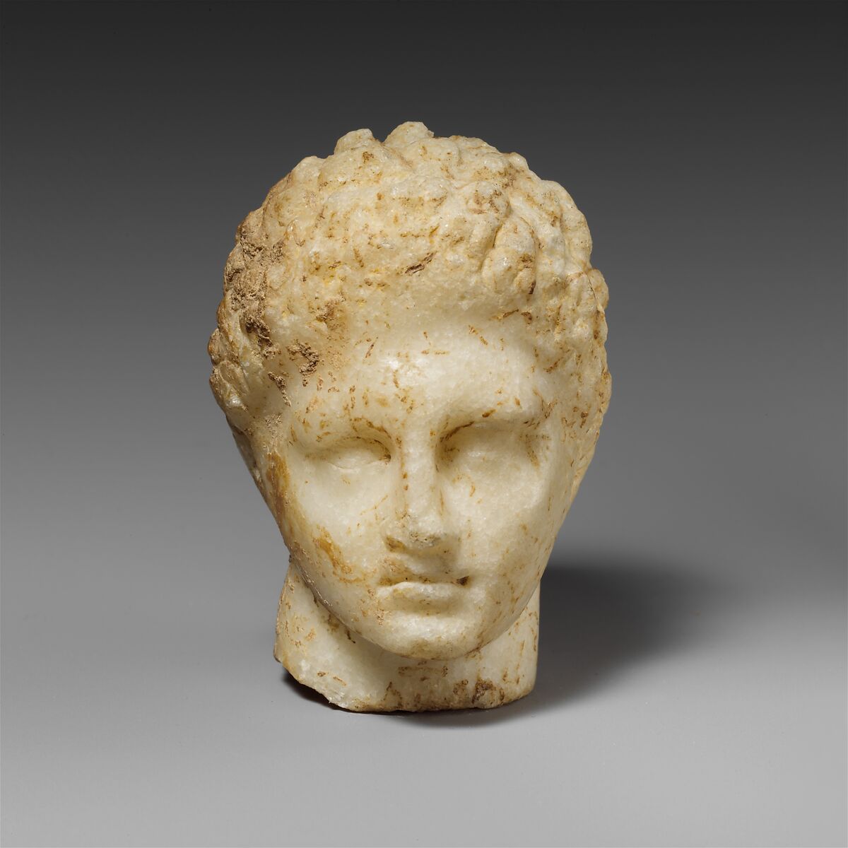 Marble head of a youth, Marble, Parian, Greek 