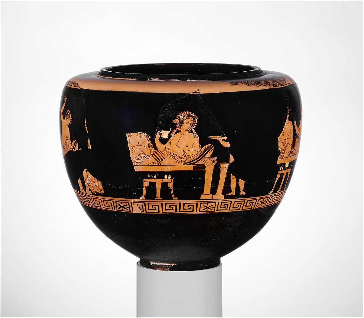 Terracotta dinos (deep round-bottomed bowl), Attributed to the Group of Vienna 4013, Terracotta, Greek, South Italian, Apulian