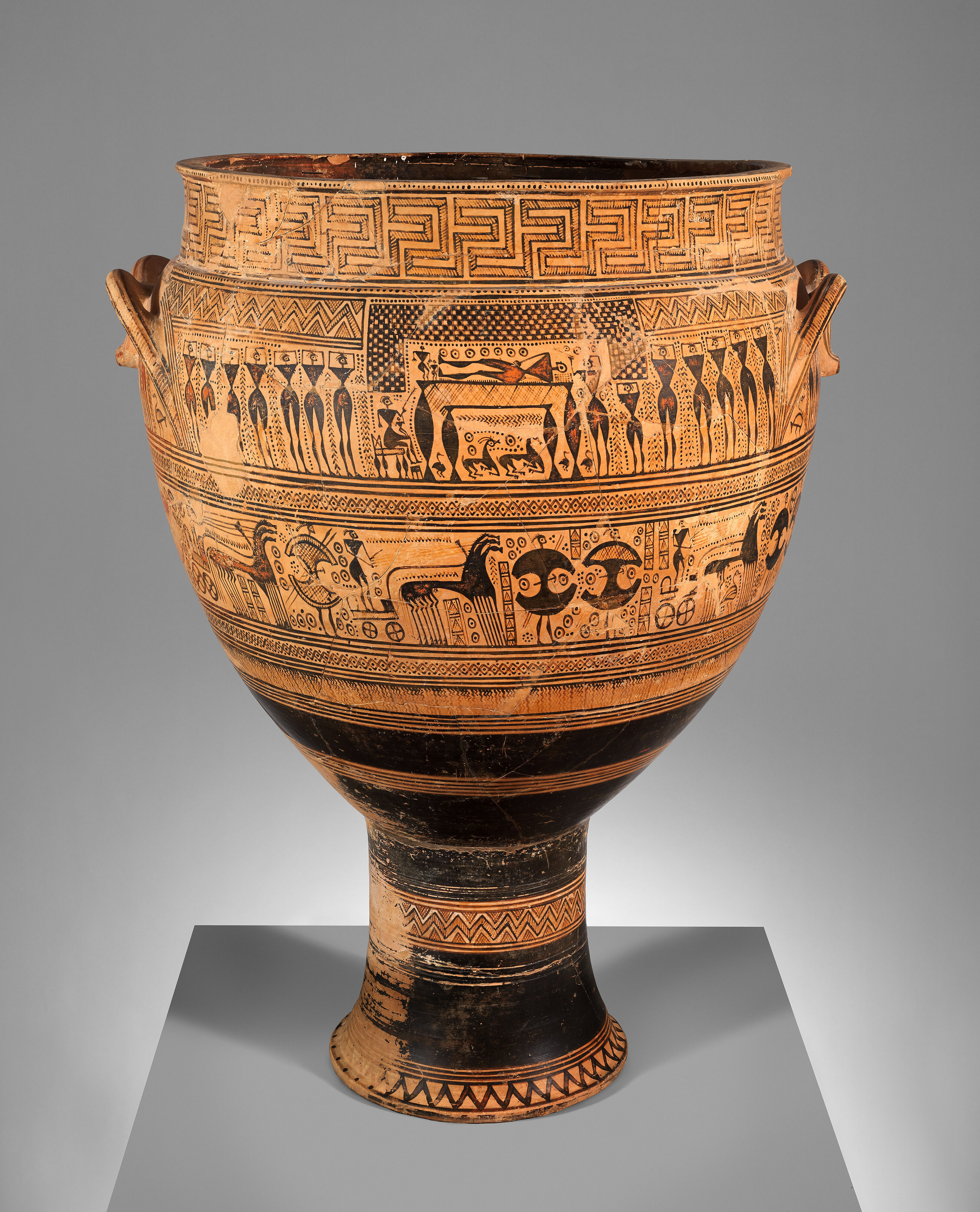 Attributed to the Hirschfeld Workshop - Terracotta krater - Greek