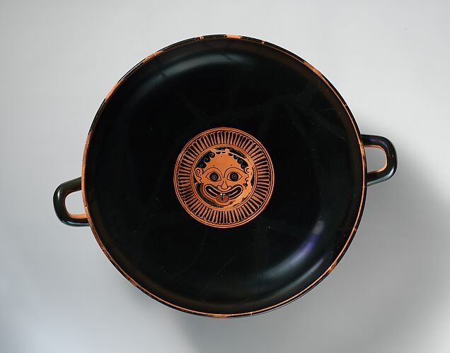 Terracotta kylix: eye-cup (drinking cup)