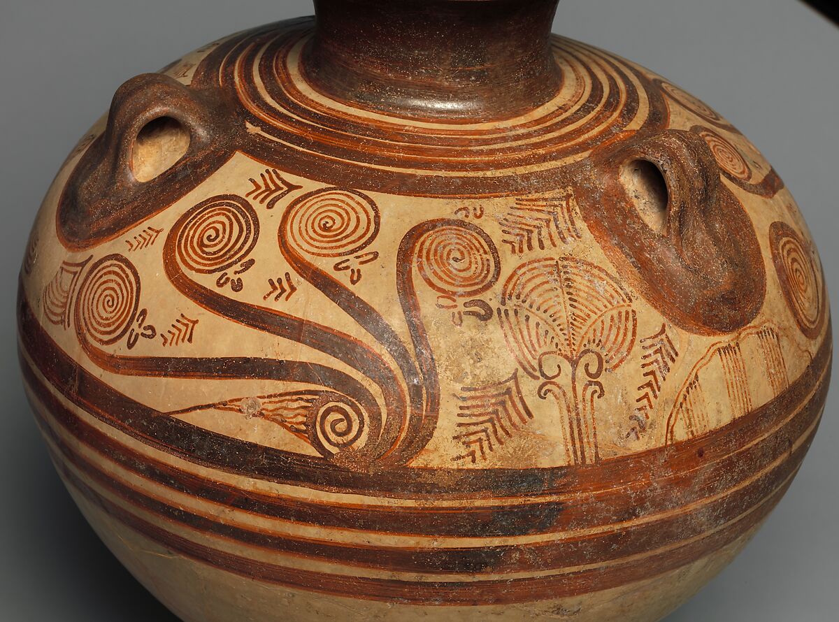 Terracotta jar with nautiluses, Terracotta, Helladic, Mycenaean