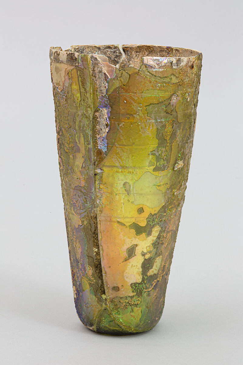 Glass beaker, Glass, Roman 