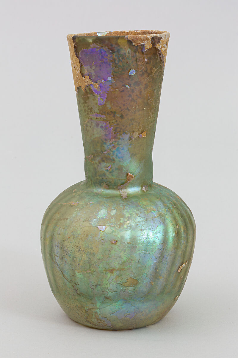 Glass flask, Glass, Roman 