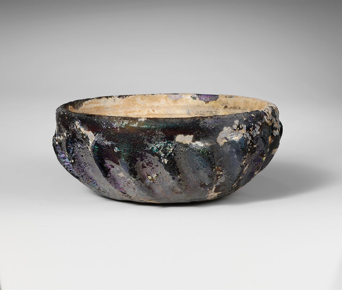 Glass ribbed bowl, Glass, Greek, Eastern Mediterranean 