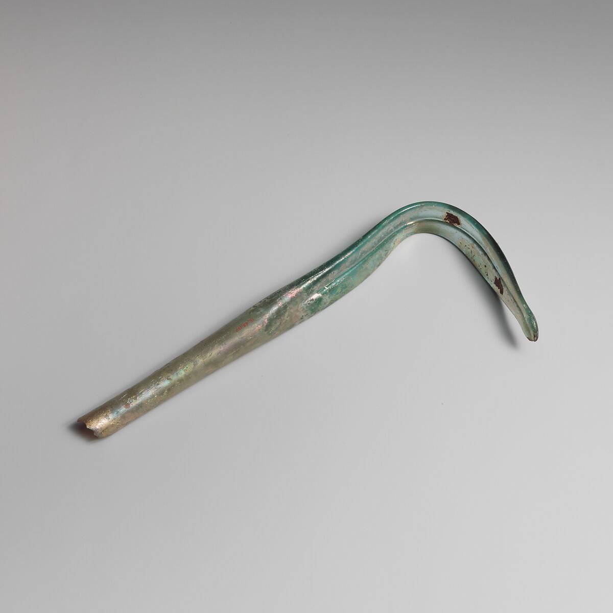Glass strigil (scraper), Glass, Roman 