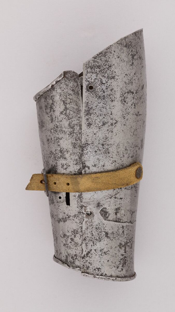 Left and Right Forearm Defenses (Vambraces), Steel, leather, Italian