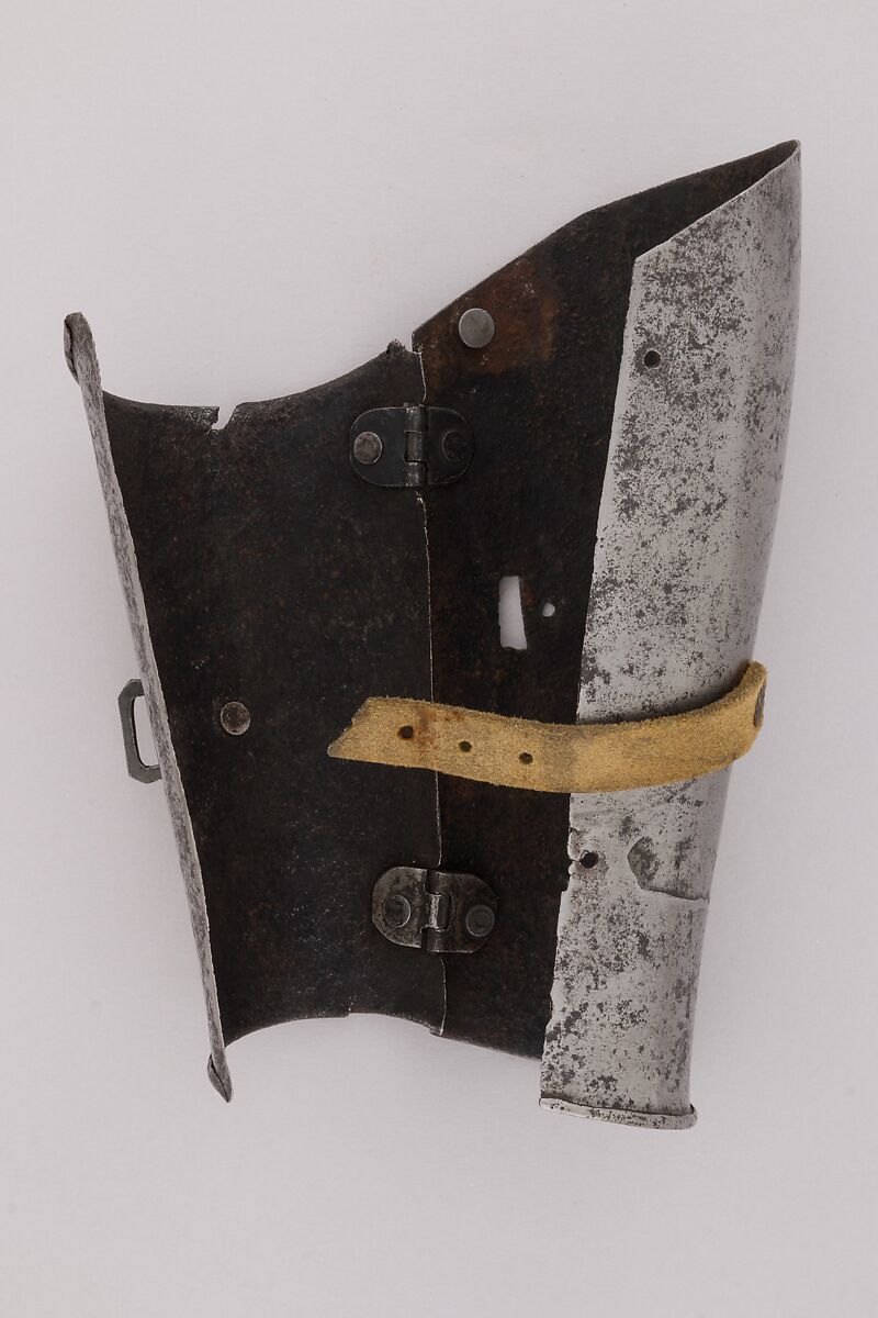 Left and Right Forearm Defenses (Vambraces), Steel, leather, Italian