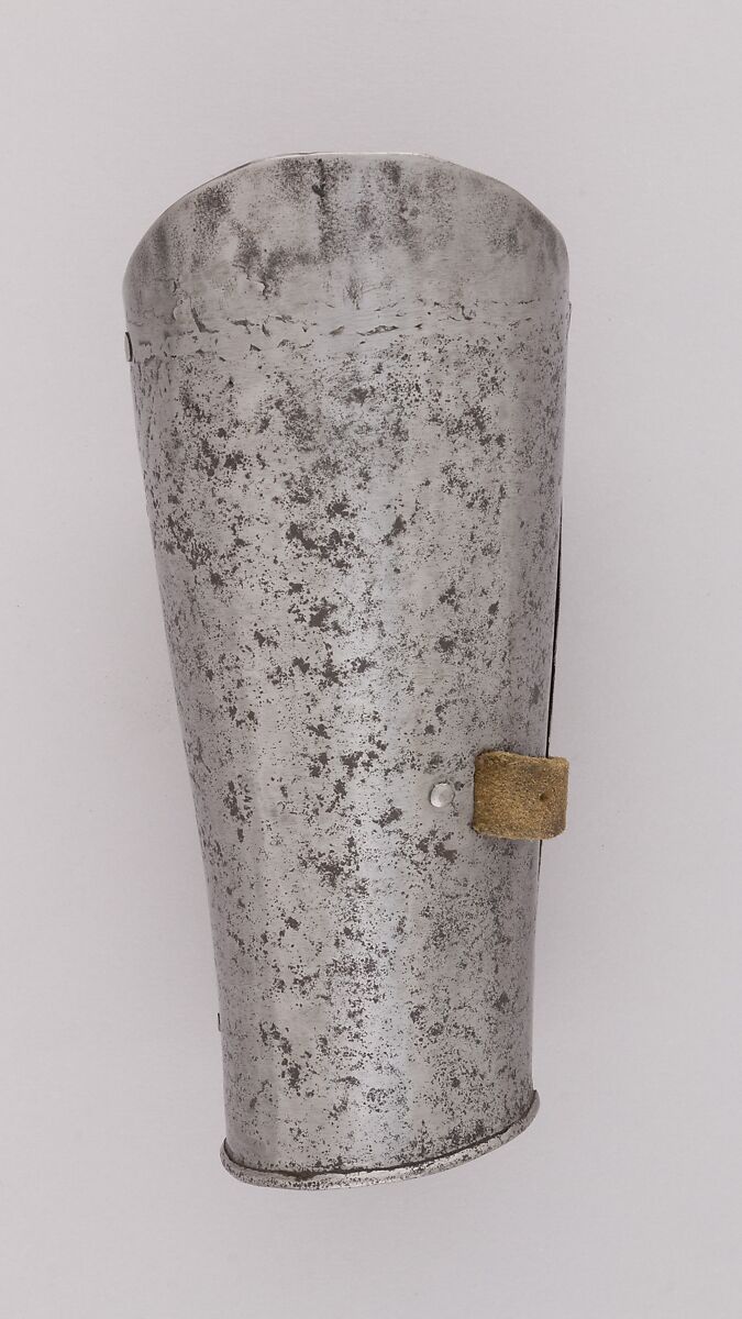 Left and Right Forearm Defenses (Vambraces), Steel, leather, Italian