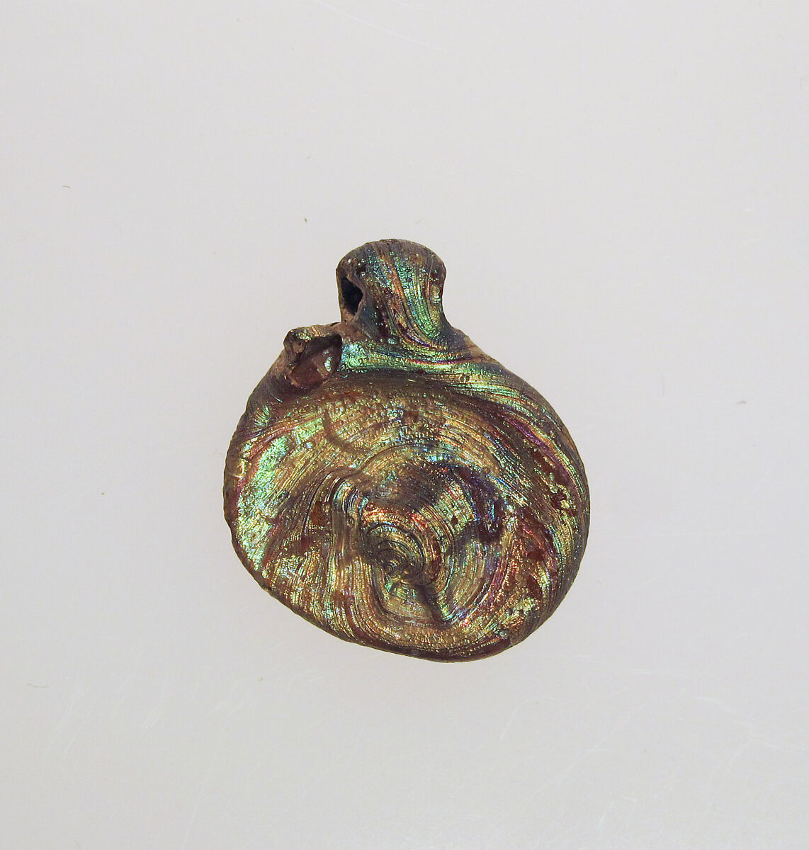 Glass pendant with lion, Glass, Roman 